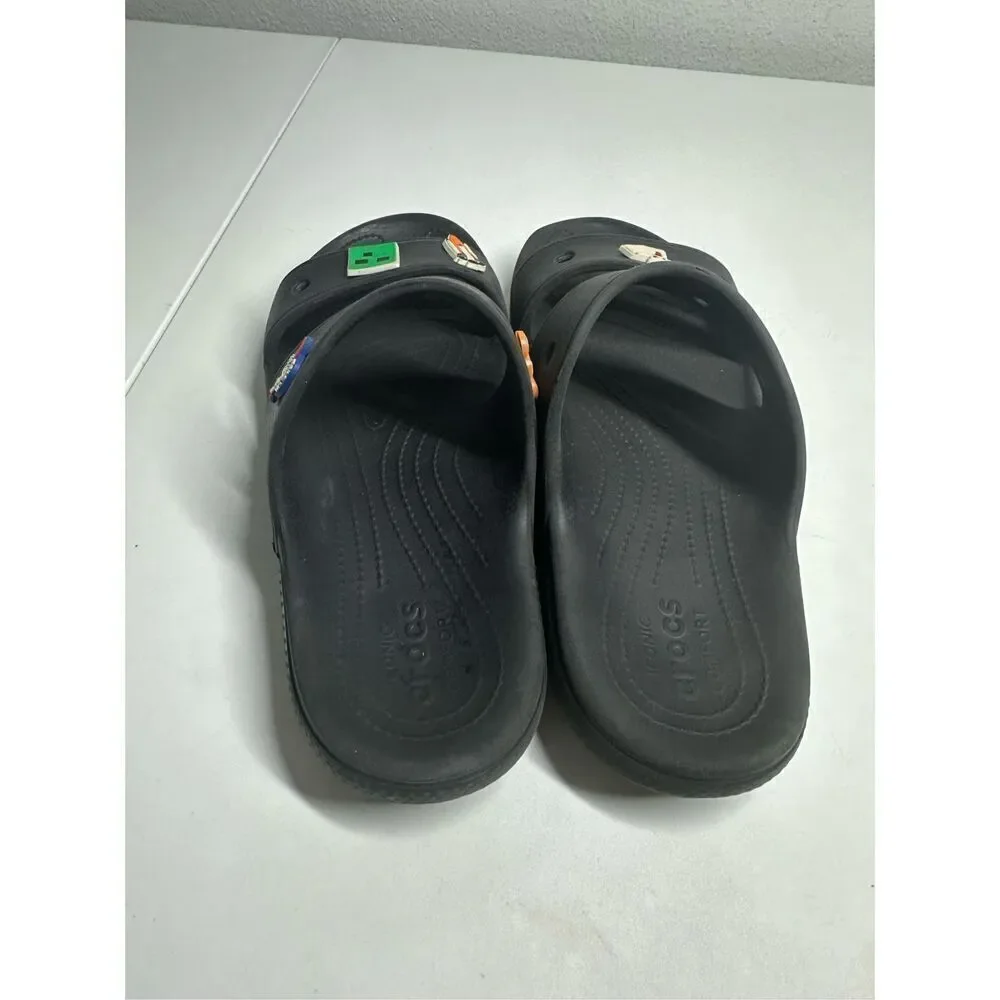 Crocs Classic Black Slide Sandals Unisex 5 Sharms Size Men's 12